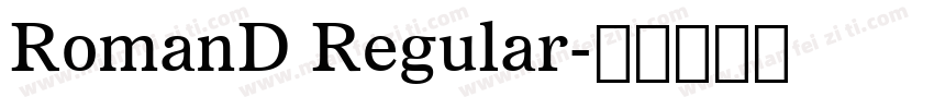 RomanD Regular字体转换